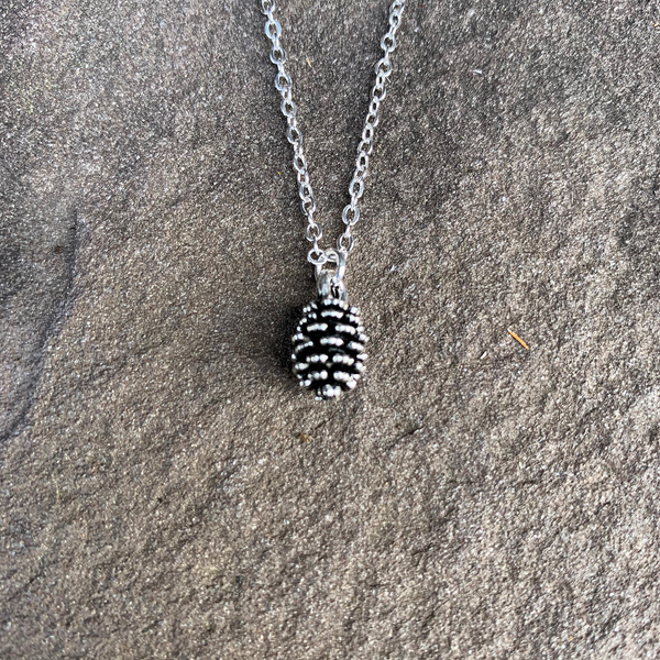 Petrified pine cone on sale necklace