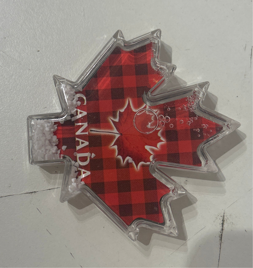 Canada Tartan Maple Leaf Water Magnet