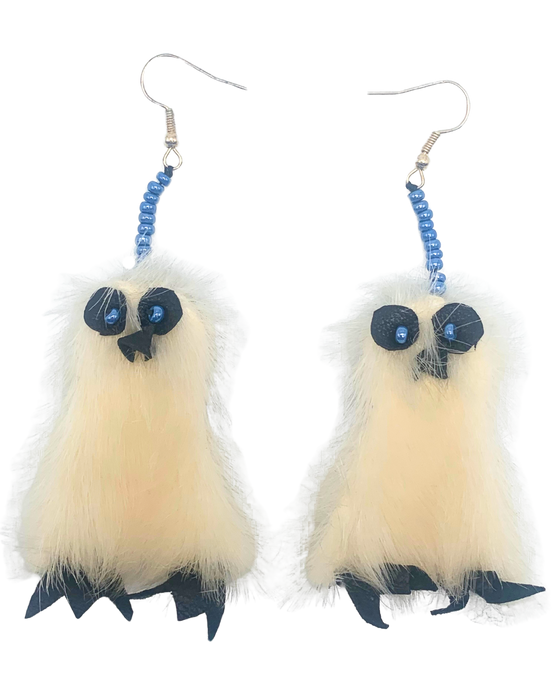 Beaded Ookpik Sealskin Earrings - Daisy Savard