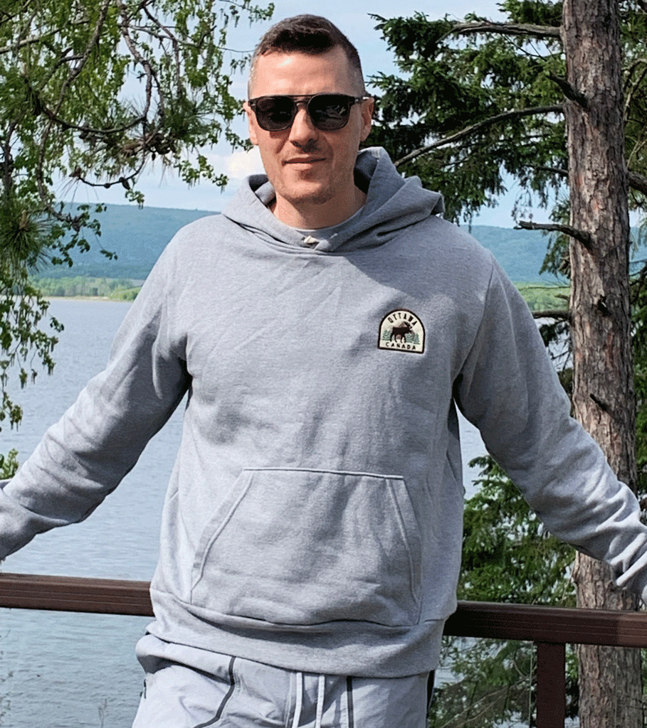 Ottawa Canada Grey Hoodie - Moose Crest