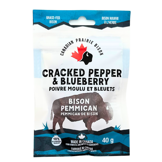 Bison Pemmican Jerky - Wild Blueberry & Cracked Pepper