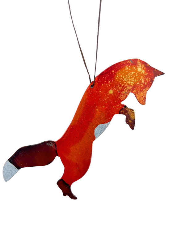 Handpainted Fox Ornament