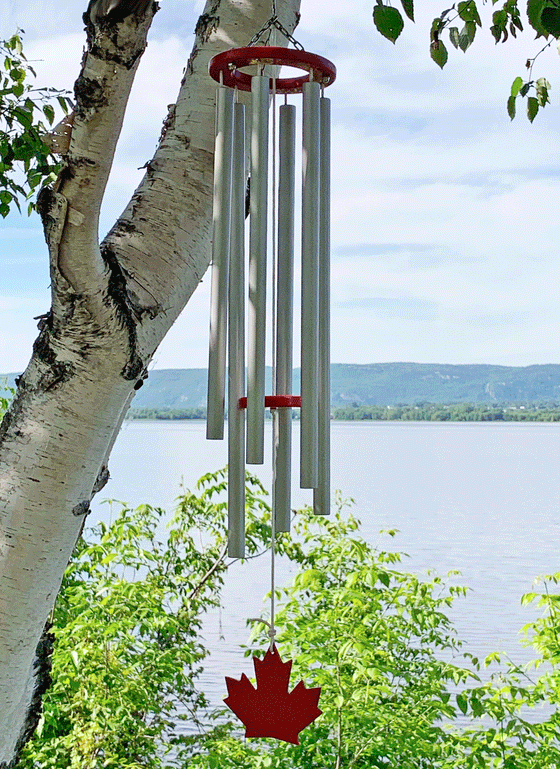 Canadian Maple Leaf Wind Chimes - 36"