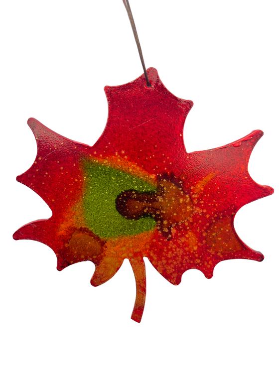 Handpainted Maple Leaf Ornament