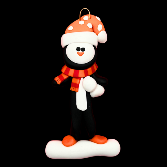 Penguin Ornament - Orange