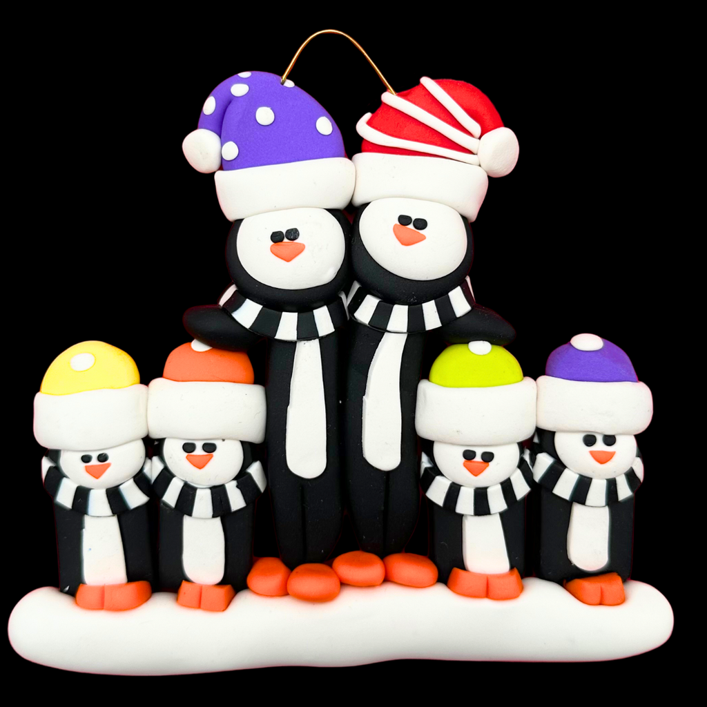 Penguin Family of 6 Ornament