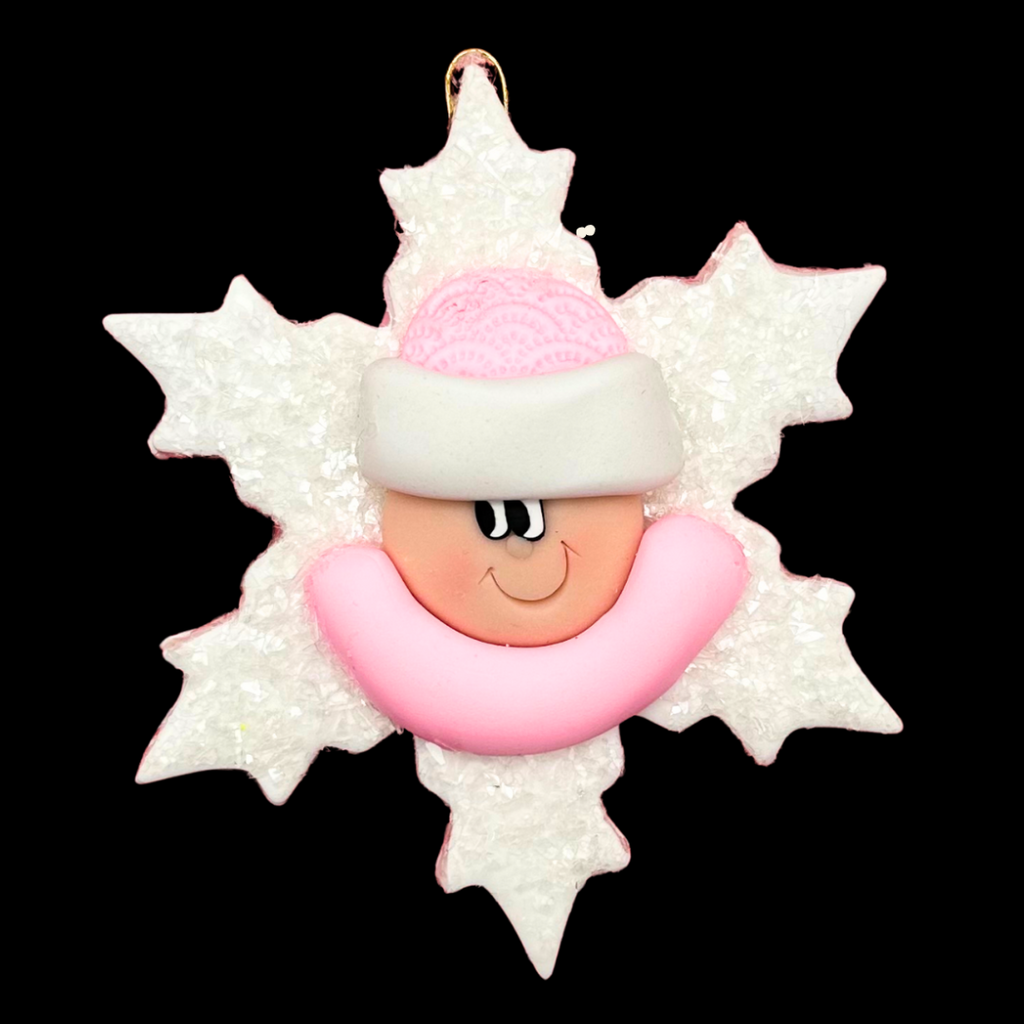 Snowflake Baby Pink Ornament