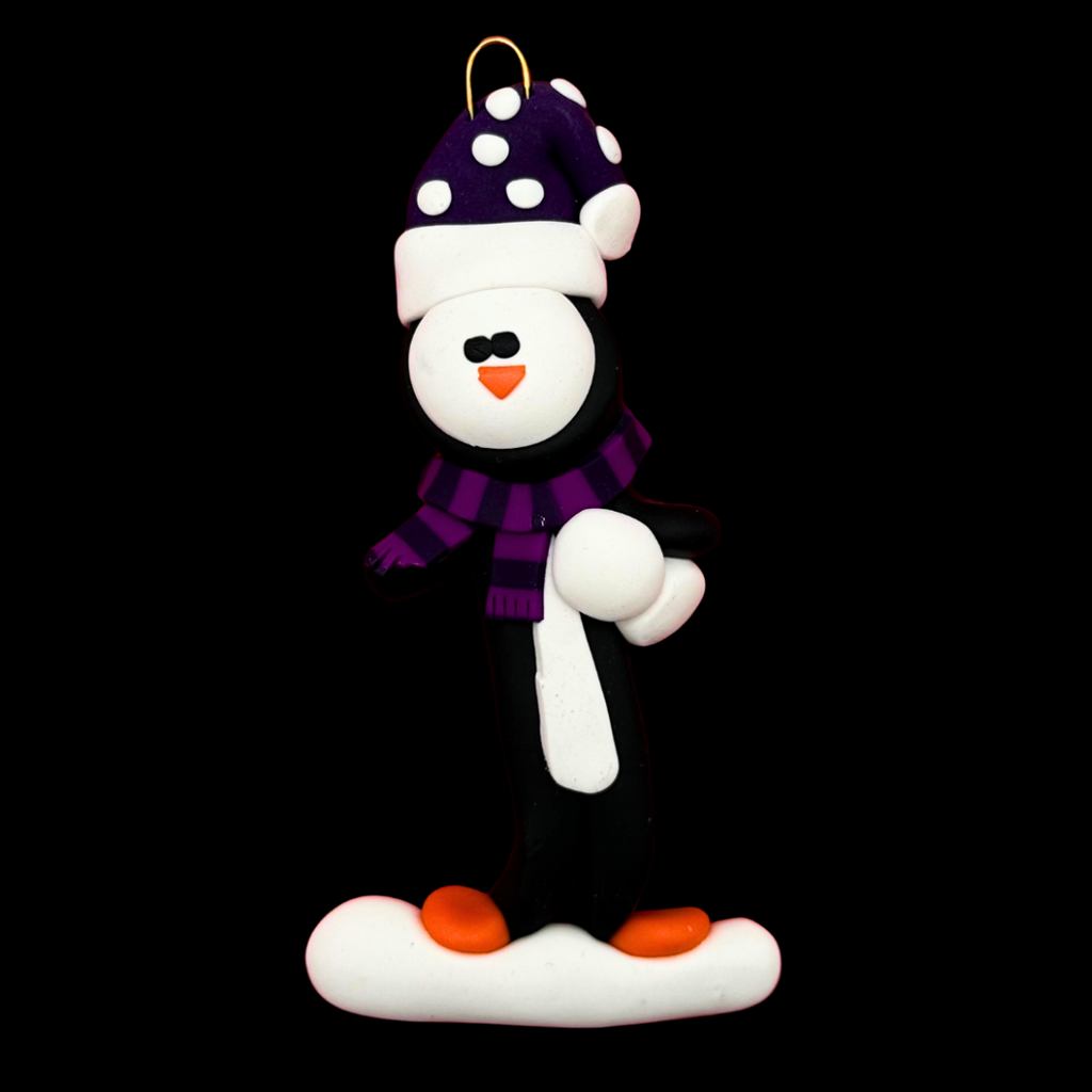 Penguin Ornament - Purple