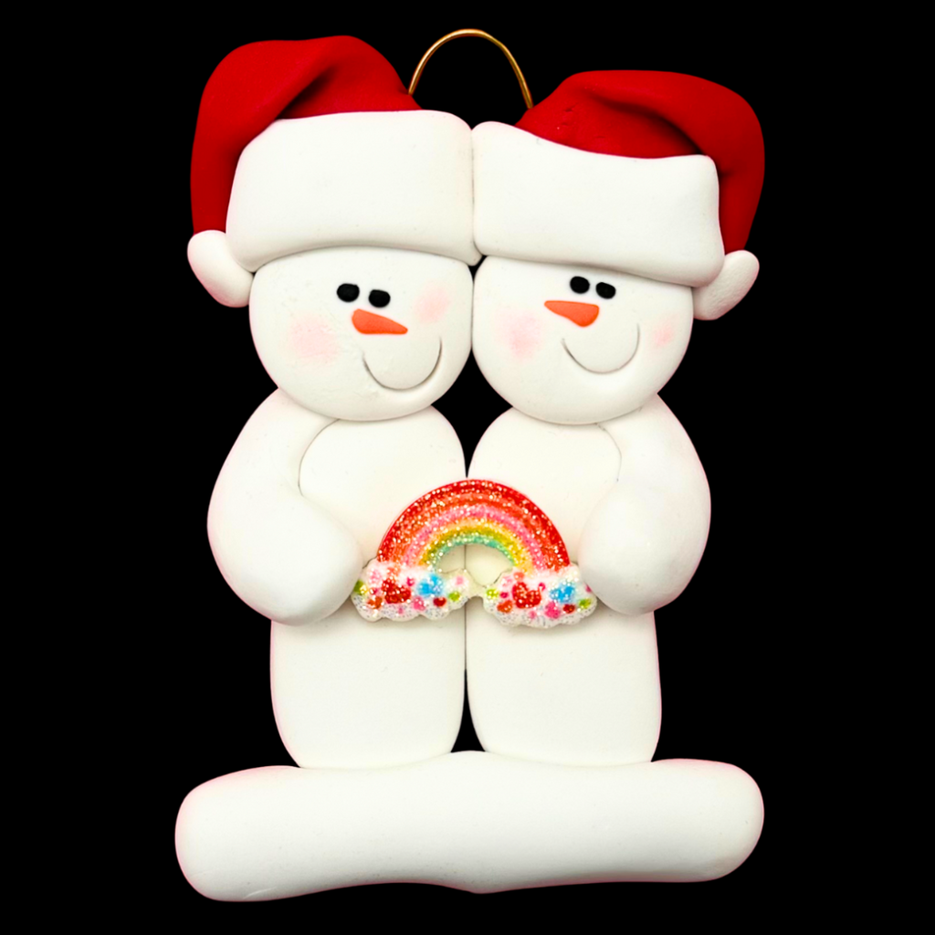 Rainbow Couple Ornament