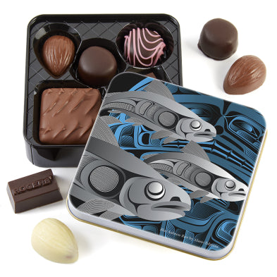 Blue Salmon Run - 6 Piece Assorted Chocolates