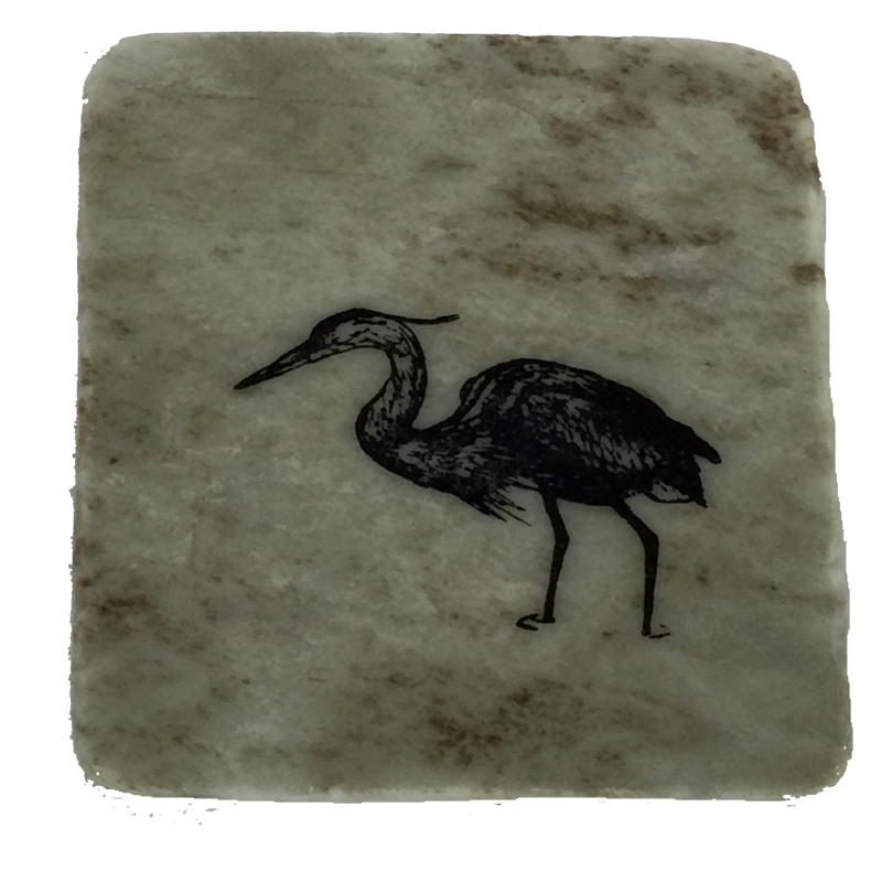 A second image of a heron coaster