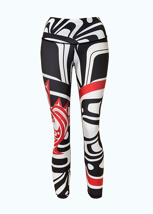Eagle Maple Leaf Leggings - White - Made In Canada Gifts